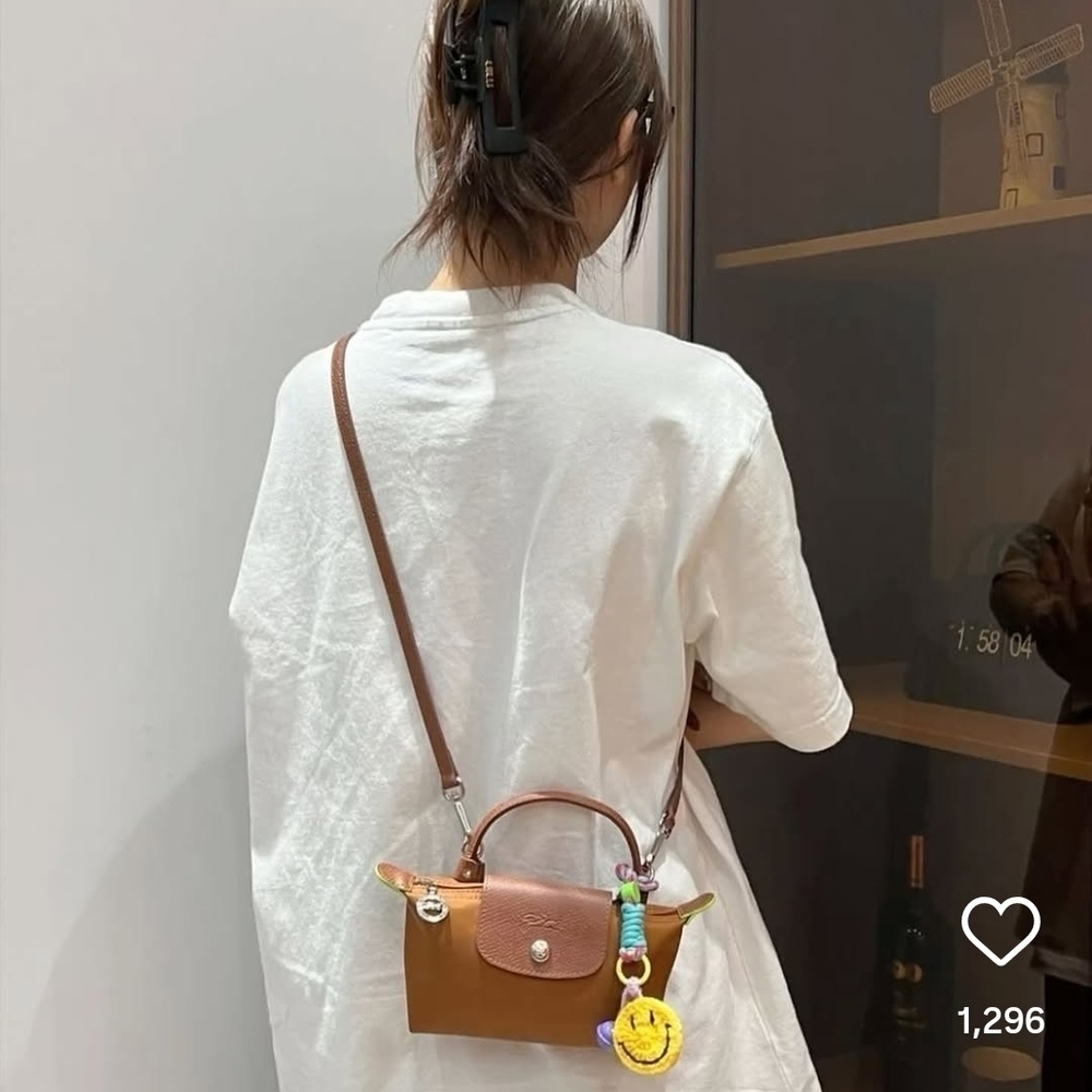 Longchamp Cognac Color Mini Bag with Removable Strap NWT - Picture 6 of 6